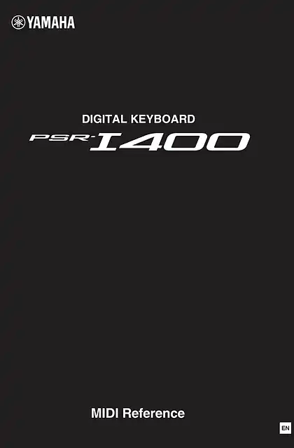 yamaha雅马哈PSR-I400 MIDI Reference